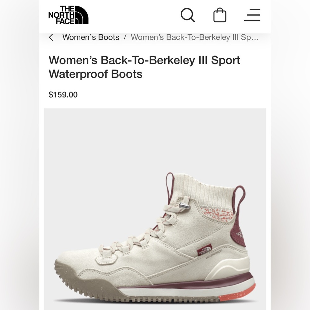 Women’s The North Face Back-To-Berkeley III Sport Waterproof Boots - Picture 6 of 6